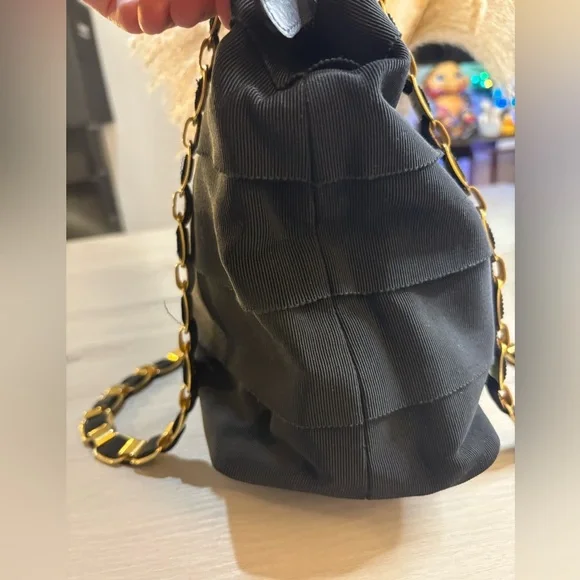 Salvatore Ferragamo Black and Gold Accent Bag - Picture 4 of 17